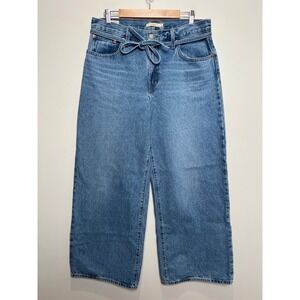 Levis XL Straight Jeans Women 31 (actual 35) Big E Wide Leg Tie Waist Denim NWOT